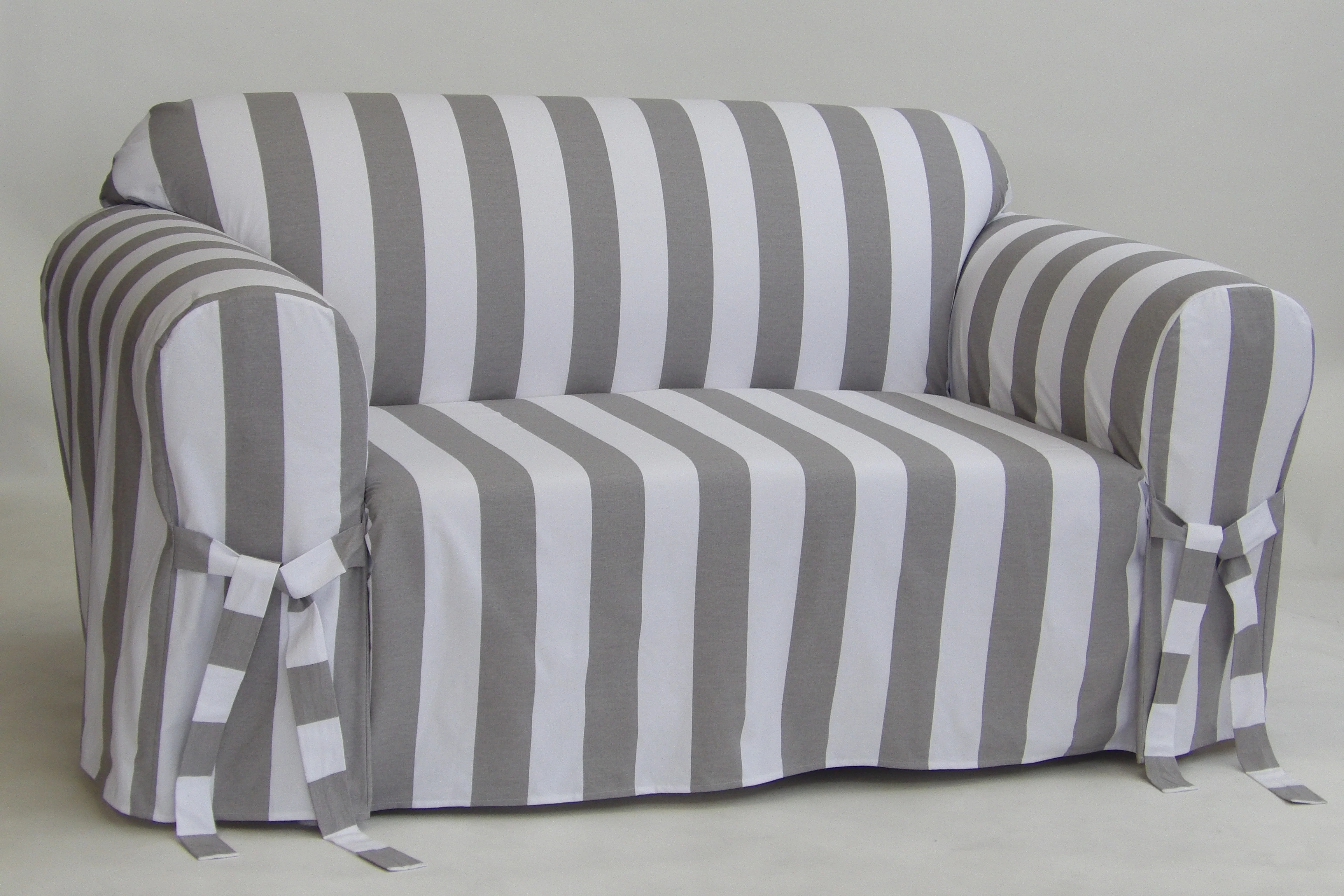 Cabana Stripe One-Piece Sofa Slipcover - Image 3