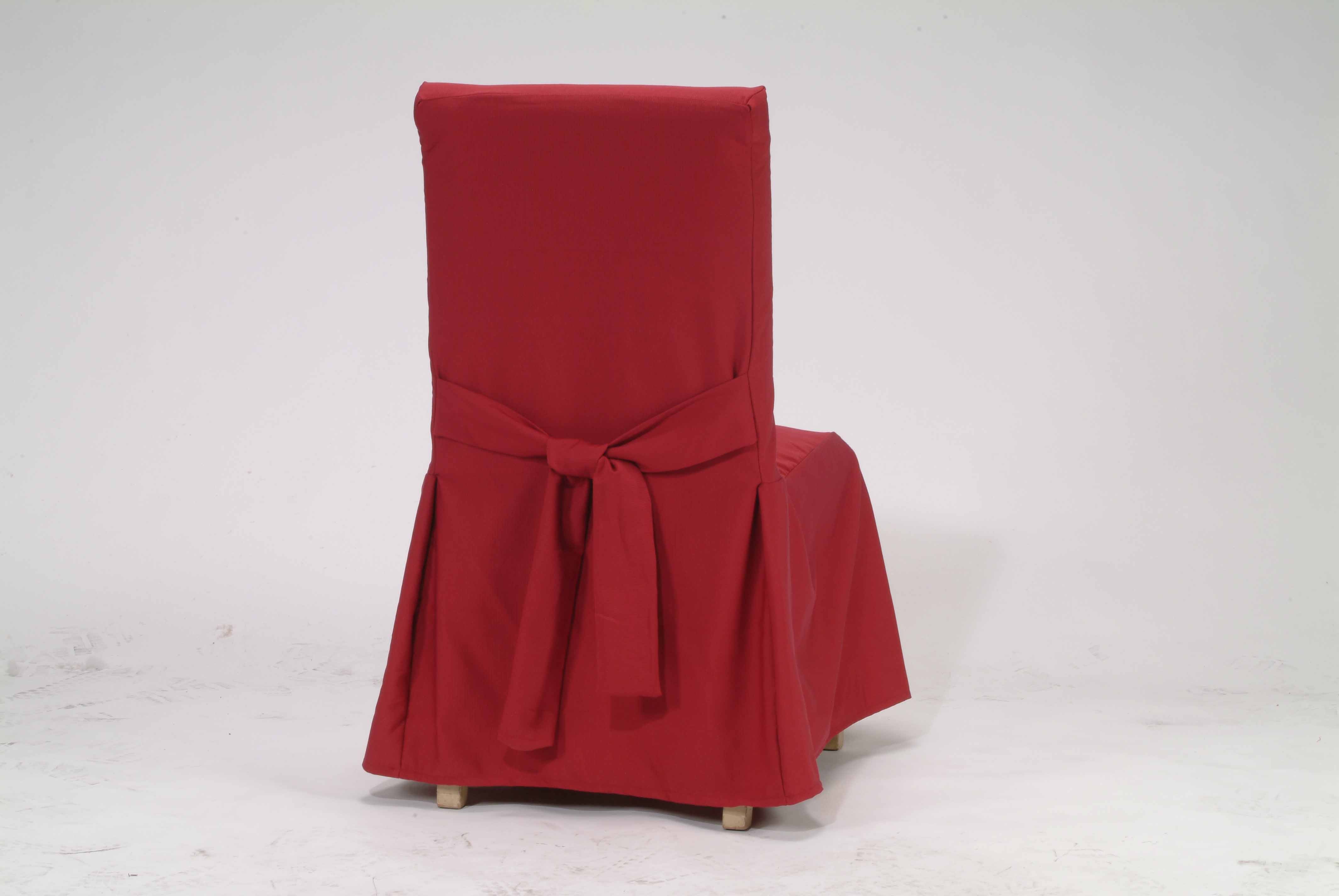 Cotton Duck Long Skirt Dining Chair Slipcover - Image 5