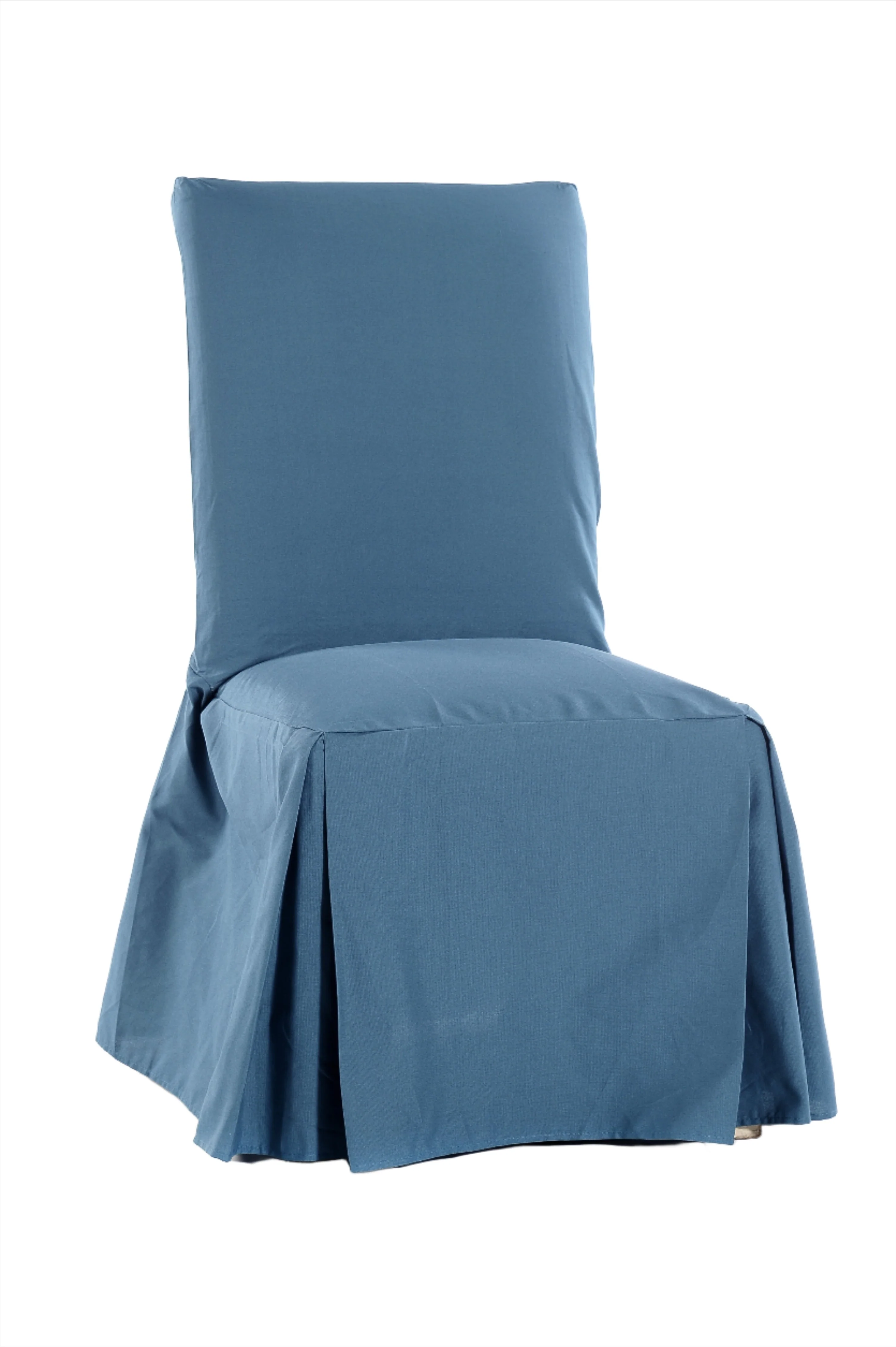 Cotton Duck Long Skirt Dining Chair Slipcover - Image 8