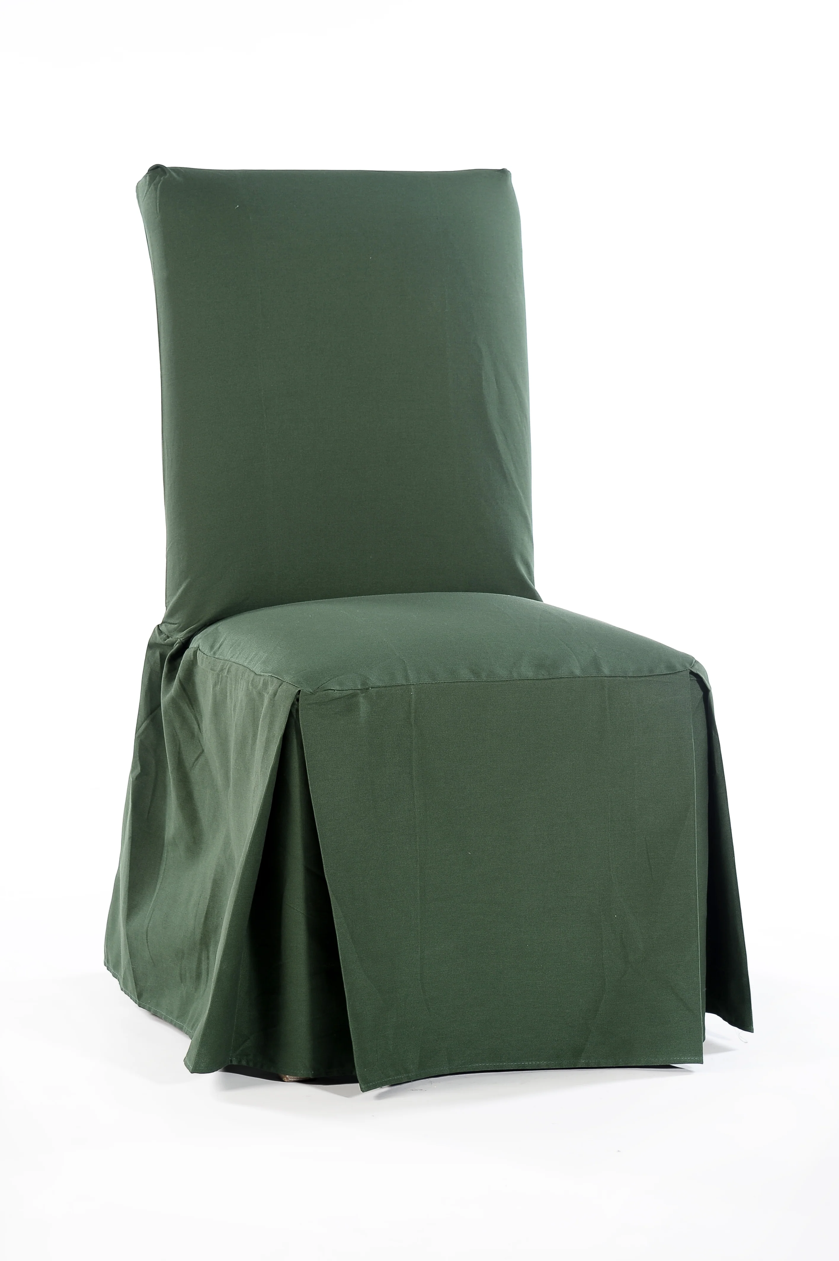 Cotton Duck Long Skirt Dining Chair Slipcover - Image 9