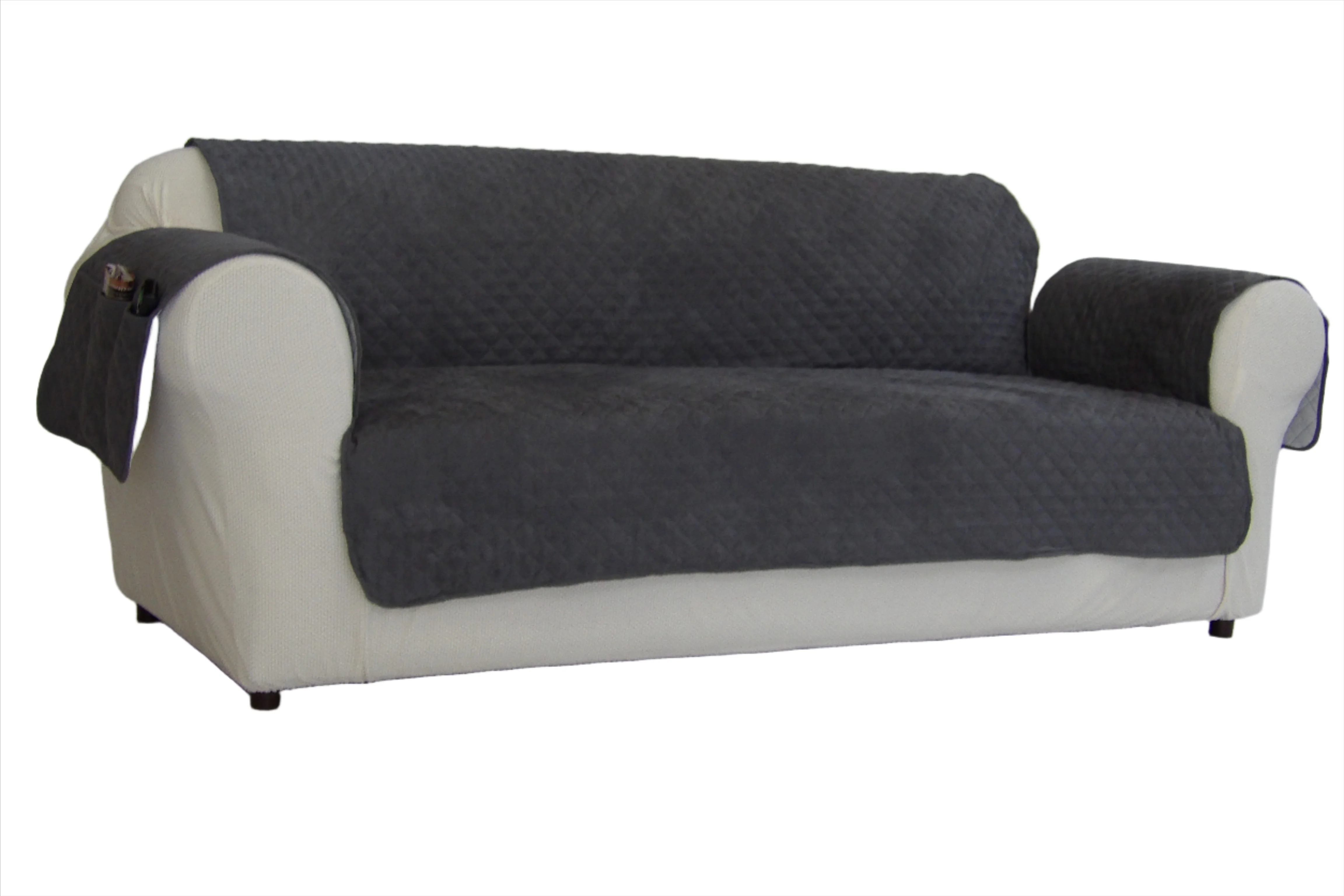 Quilted Couch Pet Cover With Pockets - Image 7