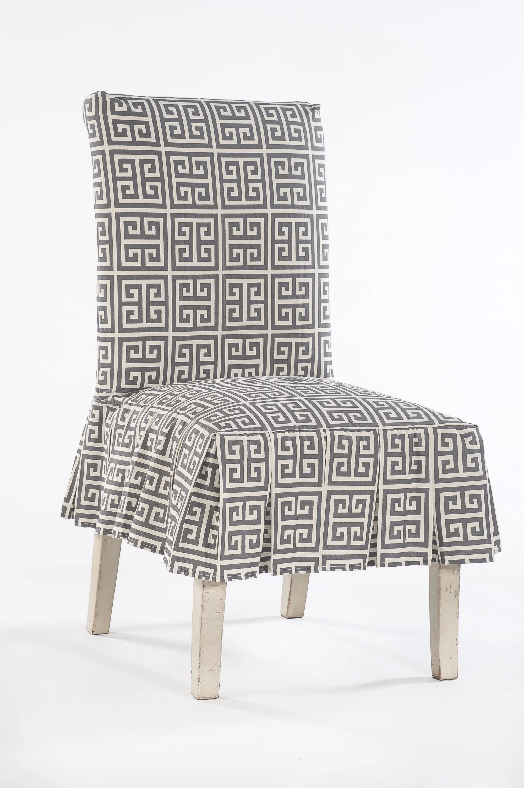 Short Roman Key Dining Chair Slipcover - Image 3