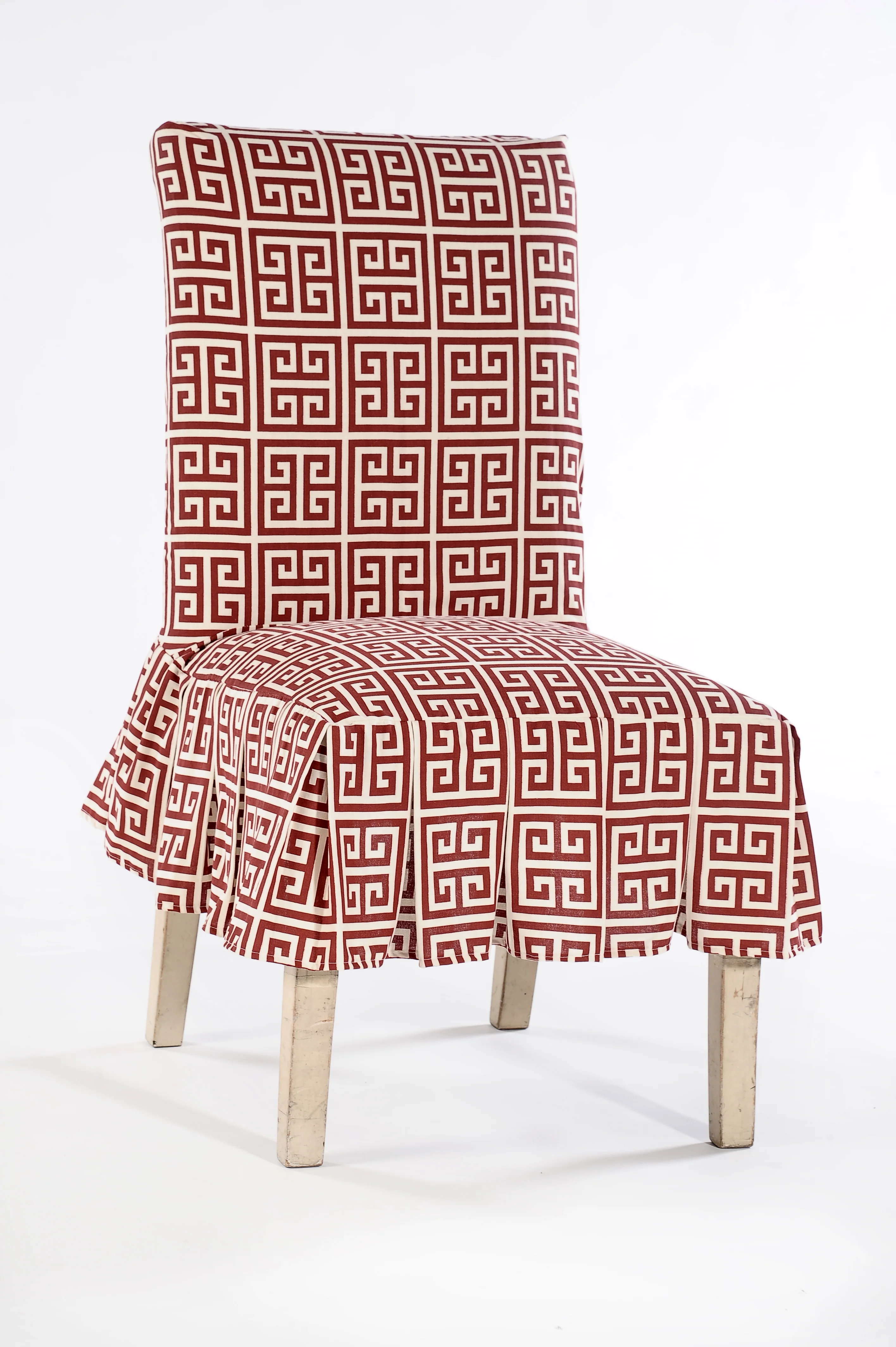 Short Roman Key Dining Chair Slipcover - Image 5