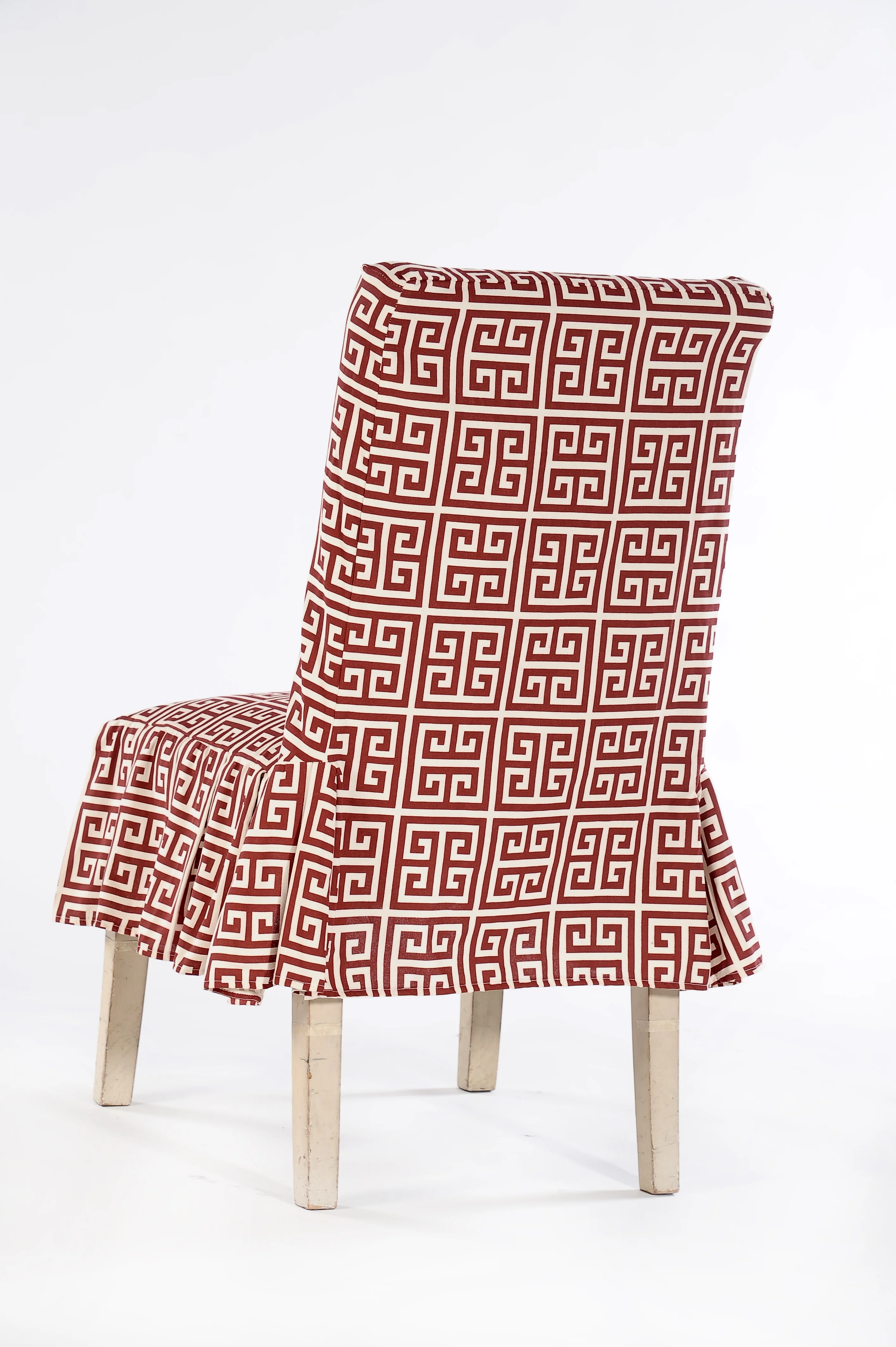 Short Roman Key Dining Chair Slipcover - Image 6